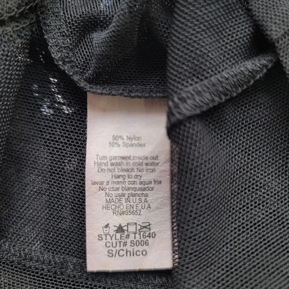 SANS SOUCI Sexy SEQUIN Black Net PARTY COCKTAIL WOMEN'S Sheer Cropped Top Sz S - Picture 7 of 12